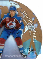 2021-22 Skybox Metal Universe Planet Metal Gold Mikko Rantanen #PM-19 Die Cut